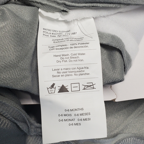 Elephant Costume /Jumpsuit Halloween Unisex Size 0-6 Months - Picture 3 of 13